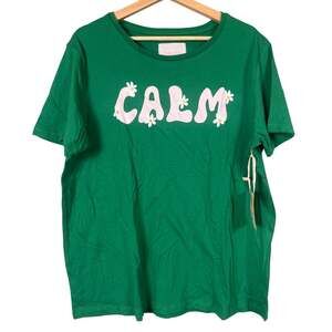 Ban.do NWT Calm Green Spellout Shirt XL Floral